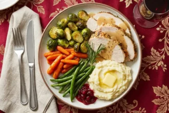 Healthy Christmas plate